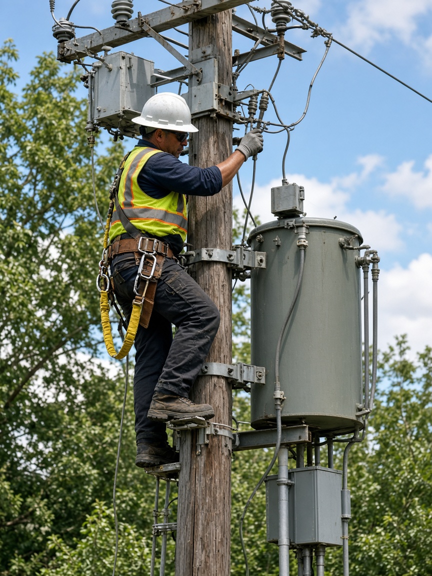 Field technician supporting a covered repair
