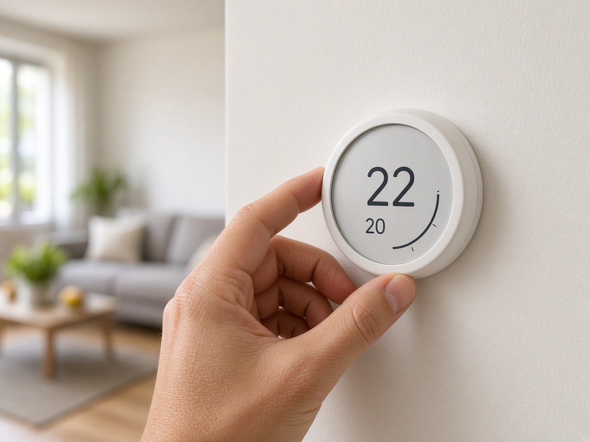 Thermostat in a living room