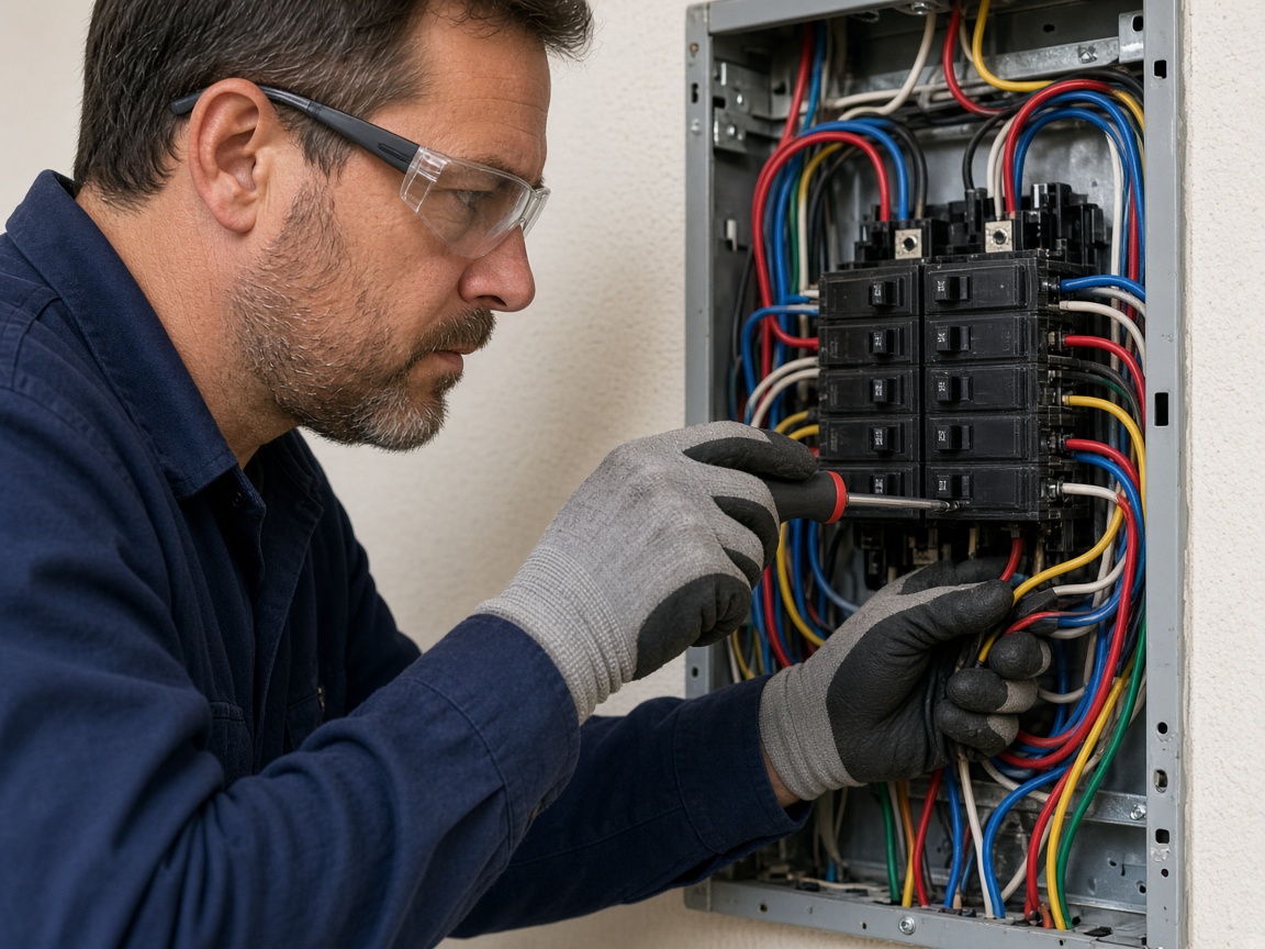 Electrical panel covered by a home warranty